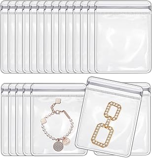 Homarket Set of 100 transparent PVC jewelry bags with zipper, for rings, earrings, bridge holder, storage bag (3 x 4 inches (7 x 10 cm))).. DIAYTAR NIGERIA: Where shopping is easy, prices are low, and delivery is just days away.