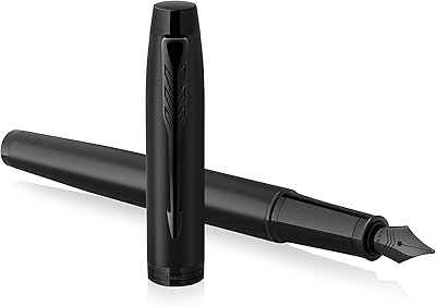 Plume Parker EM pen | matt black with black border | fine feather with blue ink cartridge | gift box.. Your complete shopping solution, DIAYTAR NIGERIA offers extensive variety with budget-friendly delivery.