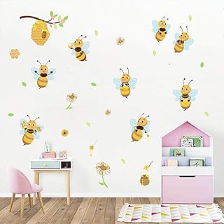 Ufengke Wall stickers Yellow Bees Flower Flower Branch Wall Stickers Artistic decor for children's rooms nursery game.. Discover more ways to save — every day on DIAYTAR Nigeria.