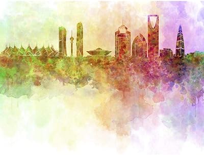 Artzfolio Skyline of Riyadh, Saudi Arabia wall sticker in vinyl to take off and stick 48 "x 36" (121.9 cm x 91.4 cm).. Experience the satisfaction of affordable shopping with DIAYTAR NIGERIA's nationwide 5-8 day delivery.