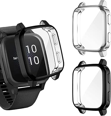 Screen protection shell compatible with Garmin Fino SQ/Feno SQ Music, Complete Protection frame in flexible TPU for Garmin Fino SQ GPS Watch, Package of 2.. Experience the power of choice with DIAYTAR NIGERIA's extensive catalog and reliable delivery service.