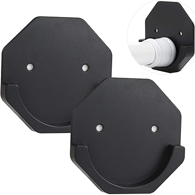 Shower curtain support with adhesive stickers and screws for wall mounting without drilling (shower curtain rod not included), set of 2 rooms (black).. Shopping has never been easier — DIAYTAR Nigeria delivers it all in 5–8 days.