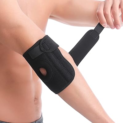 Elbage orthosis for tendonitis and tennis elbow for men and women, compression sleeve for golfer elbow, bursitis, epicondylitis and sports recovery.. DIAYTAR NIGERIA delivers value, variety, and convenience with our nationwide 5-8 day shipping.