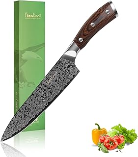 Kitchen knife with fine tools, chef's chef 8 inch chef in 7cr17 stainless steel with pakka wood, sharp kitchen knives, best choice for home cooking and restaurant.. Experience the DIAYTAR difference with our vast product selection and delivery within 5-8 days.