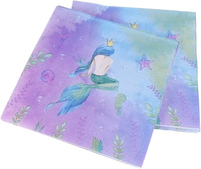 AbaDam 20 pieces disposable towels for wedding, wedding decoration, paper table towels, decorative festive supplies in the shape of a mermaid, loose towels, wedding printing.. Shop the future with DIAYTAR NIGERIA - thousands of products, unbeatable prices, delivery within a week.