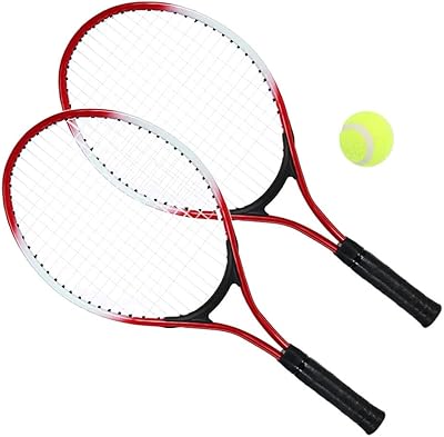 Set of 2 tennis rackets for adolescents with free carbon fiber tennis training ball and high quality steel tennis tape.. Shop smart, shop DIAYTAR - Nigeria's most affordable e-commerce platform with nationwide delivery.