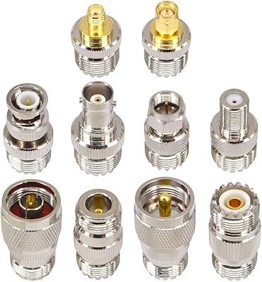 Bopri Lot of 10 female female female coaxial connectors to UHF-SMA-BNC-N-Type SO239 Adapter for antenna.. From big brands to everyday basics — DIAYTAR Nigeria has you covered.