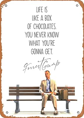 Asioadwna vintage metal poster - Tom Hanks Forrest pop culture films, a 12 x 8 inch tin sign, adapted to the wall decoration of a bar, a coffee, a garage, a man cave.. Discover endless shopping possibilities at DIAYTAR NIGERIA, with budget-friendly prices and reliable delivery.