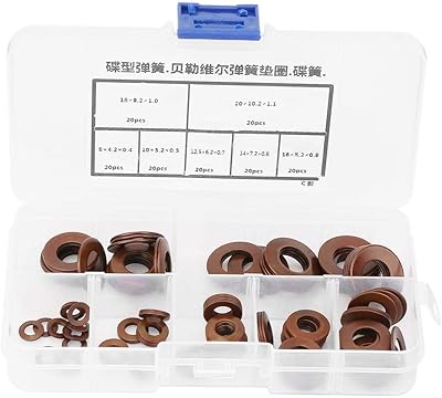 7 Belleville sizes in flat stainless steel compressive compressive disclosure disc roller locking electrical connection assortment bronze together.. DIAYTAR NIGERIA: Where convenience meets affordability with delivery across Nigeria in under 8 days.