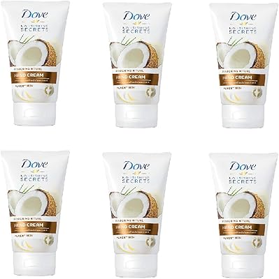 Hand cream Dove Nourrishing Secrets with coconut oil and almond milk for dry skin, 6 x 75 ml.. Discover why DIAYTAR NIGERIA is the smart shopper's choice for affordable products delivered nationwide.