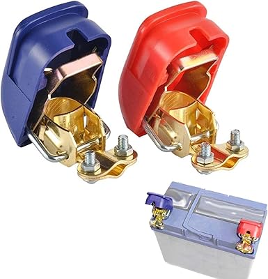 Connectors with 12 V quick-cleared battery terminal clip, 2 battery terminal clip connectors, quick disconnection terminals for car, caravan, motorhome (red and blue).. DIAYTAR NIGERIA: Where every shopping need is fulfilled with affordable prices and nationwide shipping.