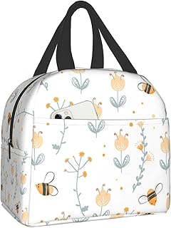 Bento Design Lunch bag Cute bee, isolated and waterproof lunch boxes, reusable lunch bag with front picnic pocket for picnic desktop.. DIAYTAR NIGERIA delivers happiness in 5-8 days with our affordable and diverse product range.