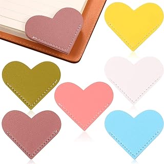 Coeur-shaped leather-shaped leather mark, hand-shaped handle-shaped handmade, cute reading mark for women books of books (6 pieces, bright colors).. Discover the perfect balance of price and convenience with DIAYTAR NIGERIA's nationwide e-commerce platform.