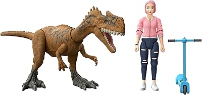 Jurassic World Tools Camp Cretaceous Brooklyn Monolophosaurus Human and Dino with 2 action figurines and scooters, Collecting toy, gift gift.. DIAYTAR NIGERIA brings online shopping to every Nigerian with affordable prices and reliable shipping.