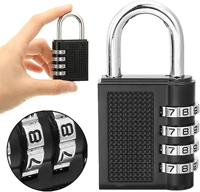 Batalashi code lock, 4 -digit combination lock for sports locker, school, gym, fence, toolbox, gate, suitcase, parking lock, binders, huts (1, black).. Unlock endless possibilities with DIAYTAR NIGERIA's affordable marketplace and reliable delivery service.