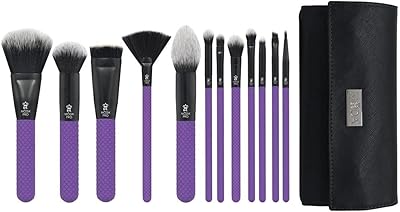 Set of complete Moda Pro make -up brushes with travel bag (purple).. From office supplies to fashion — DIAYTAR Nigeria brings it fast.