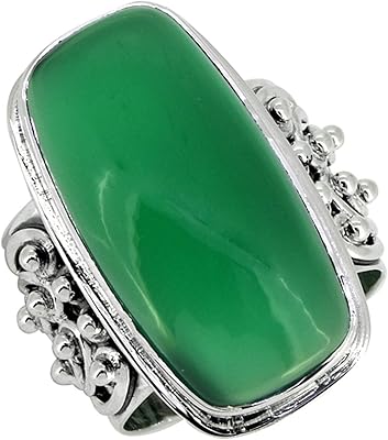 Sterling 925 Massive silver creator ring with green onyx.. Your budget-friendly online marketplace, DIAYTAR NIGERIA delivers a world of products in just 5-8 days.