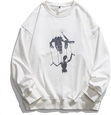 Jinqin Pull for Men, Printed Sweatshirt for Men Streetwear O Neck Hoodies Pull Harajuku ONE Piece Sweatshirts Surdemed (Color: White, Size: Asian XL).. Shop smarter, not harder with DIAYTAR NIGERIA - thousands of products at your fingertips with affordable delivery.