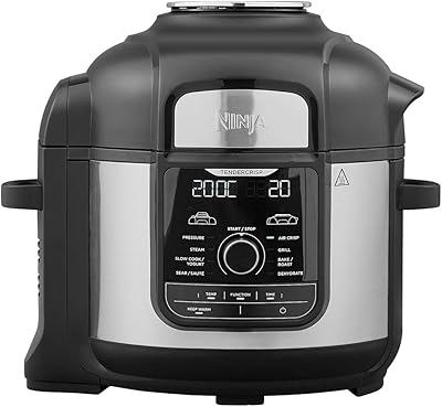 Ninja Food Max [OP500UK], 9 in 1, 7.5 l, electric and frying and black steel, brushed and black pressure cooker, brushed steel.. Shop with purpose at DIAYTAR NIGERIA and receive products at unbeatable prices within the week.
