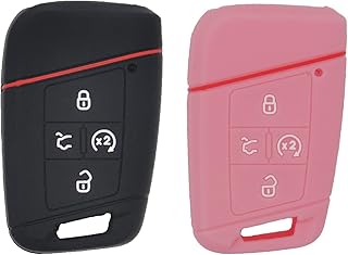 Lemsa 2 Pieces Intelligent Entrance Car Key without key Outdoor shell Soft rubber protection shell for 2021 2020 2019 VW Tiguan Atlas Jetta Passat Golf Alltrack Push Start, Black Rose.. DIAYTAR Nigeria offers great deals, a huge product variety, and delivery in under a week.