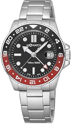M+Watch Swiss Watch in Stainless Steel For Men 41 mm Black Red.. Get what you need, when you need it — DIAYTAR Nigeria delivers fast.