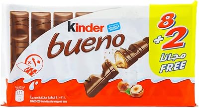 Kinder Bueno Milk Chocolate Hazelnut, 430 g 8 + 2 package.. Join millions of satisfied shoppers using DIAYTAR Nigeria every day.