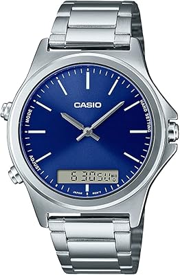 Analog watch with blue dial for men-MTP-VC01D-2eudf, silver, bracelet.. DIAYTAR NIGERIA: Where shopping meets satisfaction with affordable prices and prompt delivery services.