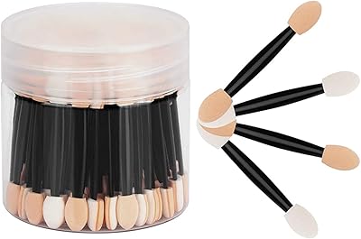 Double face eyeshadow brushes Delfino Delfino, eyeshadow applicators with container, Eponge Applicator of disposable makeup (80 black pieces).. DIAYTAR NIGERIA: Your partner in affordable e-commerce with dependable delivery across Nigeria.