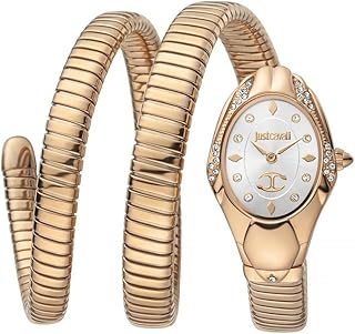 Quartz watch Nobile Serpent Just Cavalli for women, analog display and stainless steel bracelet, JC1l185m0025, gold.. Click, pay, receive — DIAYTAR Nigeria makes online shopping seamless.