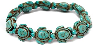 Original bracelet in the shape of a Hawaiian sea turtle - hypoallergenic - leadless or nickel - Pierre Turquoise - Excellent gift idea for each occasion - (7 inches), 7 inches, stone, 7 inches, stone.. Browse, shop, and receive — DIAYTAR Nigeria keeps it simple.