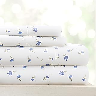 Linen Market 4 -room bedroom set, queen, light blue with soft flowers.. DIAYTAR Nigeria: trusted by thousands for fast, reliable delivery.