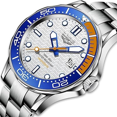 Luxury quartz watch for men with light date, stainless steel watch and water resistant, classic.. DIAYTAR NIGERIA connects you with thousands of products at competitive prices, delivered within a week.