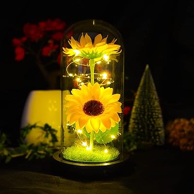 Sunflower gifts for women, birthday gifts for her, artificial sunflowers in a glass dome, unique gifts for Valentine's Day, a wedding, Mother's Day and a birthday.. Experience shopping satisfaction with DIAYTAR NIGERIA's vast selection and budget-friendly delivery options.