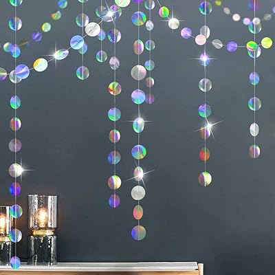 4 pieces party supplies holographic garlands suspended background to dotted pea unicorn siren siren decorations of wedding birthday festival bachelorette engagement disco balls disco.. Discover a world of affordable shopping with DIAYTAR NIGERIA's vast marketplace delivered to you in days.