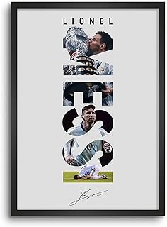 Lamron Leo Messi Winner Legend Size 8 "X 12" glass framed wall poster with frame.. DIAYTAR NIGERIA revolutionizes access to quality products with affordable prices and dependable shipping.