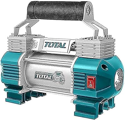 IRON 12 V 120 PSI automotive air compressor with pressure gauge, 5 m hose with fast brass and cord adapter 3 m with battery clips and 3 LED lights (silver).. Explore limitless products on DIAYTAR Nigeria — at the lowest prices.