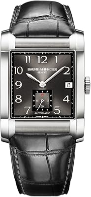 Automatic watch for men Hampton with black dial, analog display and black leather bracelet Ma010027, black/black, black, bracelet.. Your trusted shopping partner, DIAYTAR NIGERIA offers extensive selection with quick delivery options.
