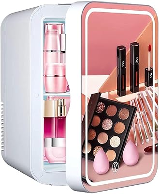 Mini Portable Arabest 8L refrigerator, makeup refrigerator for skin care with LED mirror, AC/DC thermoelectric cooling and heating for bedroom, desk, car.. DIAYTAR NIGERIA connects you with thousands of products at competitive prices, delivered within a week.