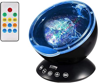 Projector night light of ocean waves, integrated soft music player, remote control, 7 colors, 12 LEDs, rotary synchronization angle for children's rooms, party.. Shop everything from A to Z on DIAYTAR Nigeria — delivered nationwide.