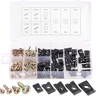 Rostark 170 Fixing parts and assorted screws in the shape of a U, 9 sizes of automotive bolts with screw kit in a workshop bag for car bumper and interior door panel.. Spend less, get more — that’s the DIAYTAR Nigeria promise.