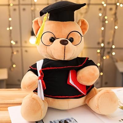 Toy & UNA plush bear for graduating bear with hat.. DIAYTAR NIGERIA: Where shopping meets satisfaction with affordable prices and prompt delivery services.