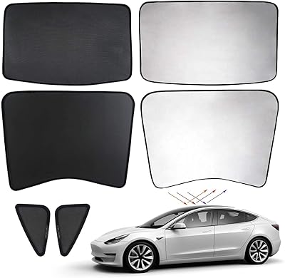 Glass sun visor for Tesla 3 model, glass roofing glass for foldable rear bezel for Tesla 3 model, improved accessories with 2 layers 6 pieces.. Affordable choices, delivered fast — that's the DIAYTAR Nigeria promise.