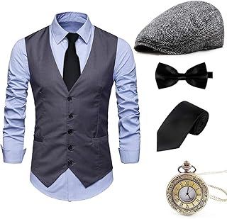 Set of Gangster Gatsby costume accessories for men from the 1920s, hat, suspenders, tie and vintage pocket watch.. Affordable luxury and fast service — only on DIAYTAR Nigeria.