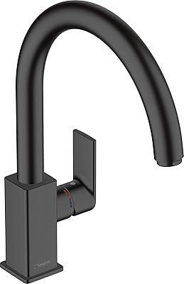 Hans Grohe M35 kitchen faucet with swivel beak, matt black, 71871670.. From phone accessories to home decor — DIAYTAR Nigeria ships it fast.