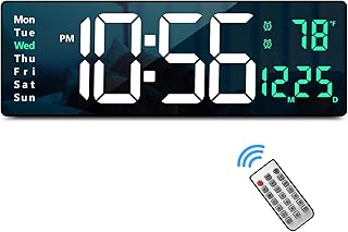 Large 16 -inch digital wall clock with remote control for living room.. Experience shopping freedom with DIAYTAR NIGERIA's vast selection and 5-8 day nationwide delivery service.