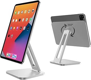 Gartarn magnetic support for iPad pro 11 inch 1st, 2nd and 3rd generation and iPad Air 4/5, adjustable and foldable aluminum for desktop and desktop (silver) computer (silver).. DIAYTAR NIGERIA connects you with endless possibilities through our affordable e-commerce platform.