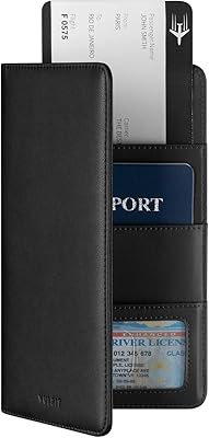 Travel spassport holder, leather case for passport, RFID blocking, Travel documents organizer for women and men, black, one size.. Get more for less on DIAYTAR Nigeria — Nigeria’s favorite e-commerce platform.
