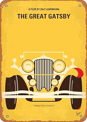 Ysirsseu Vintage The Great Gatsby Minimal Movie Poster 8 "X 12" Metal panel Retro Wall Decoration.. Shop with purpose and save with DIAYTAR NIGERIA's extensive platform and nationwide delivery service.