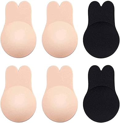 Silicone adhesive bra, invisible tight back cover, Adhesive push-ups, safe and high quality materials, easy-to-use design, natural, washable and reusable appearance, flesh beige (3 pairs).. No stress, just speed — DIAYTAR Nigeria ships in days.