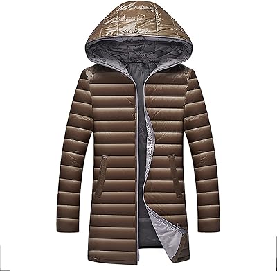 Zolula Men's Down jacket Luxury Warm White Ultra-Light Eid Park Eider Parka in fall and winter (color: brown, size: L).. DIAYTAR NIGERIA puts thousands of products at your fingertips with affordable prices and delivery within a week.